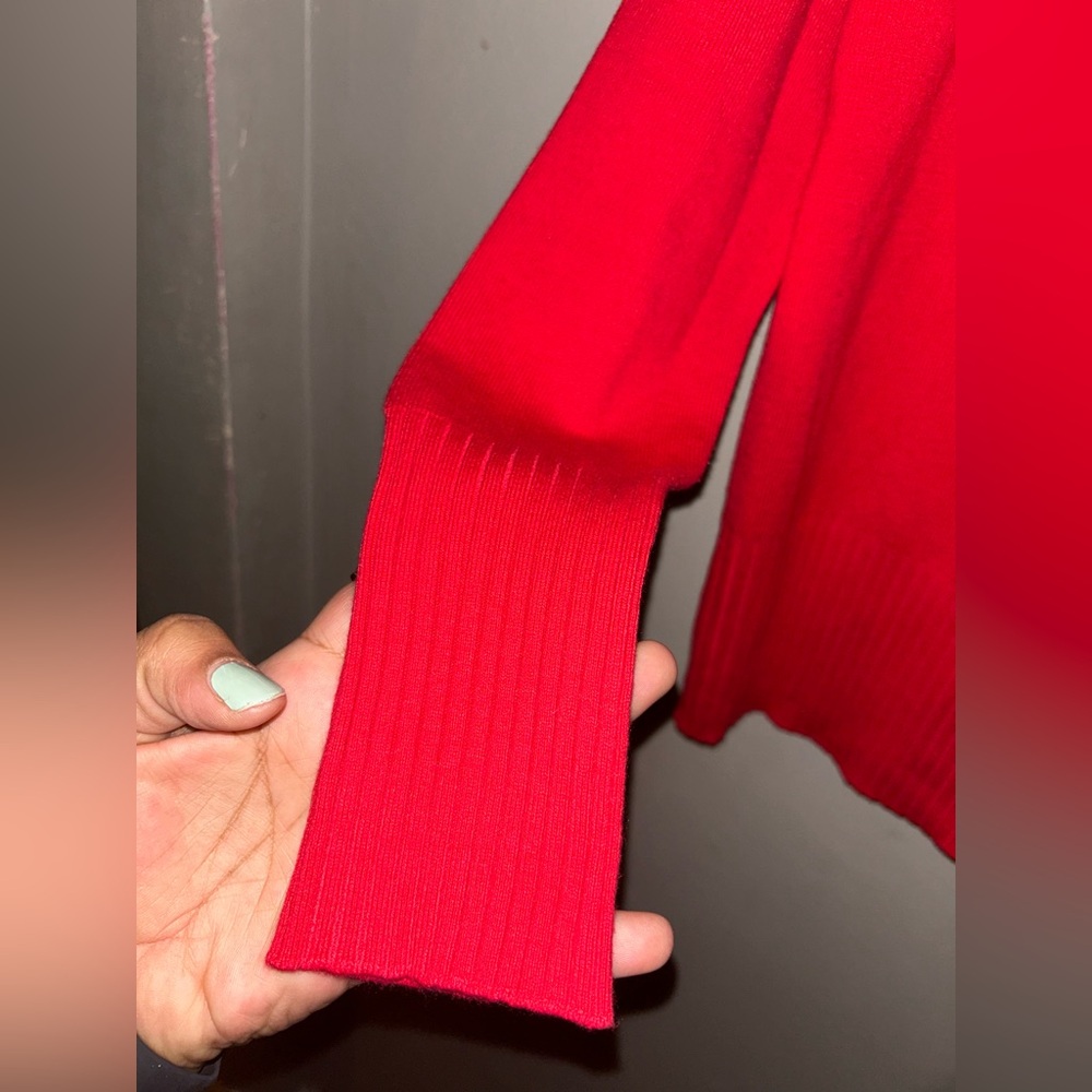 French Connection Sweater - red soft roll neck long sleeve - Picture 5 of 10